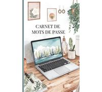 Carnet de mots de passe en français au style aquarelle et féminin. Notez vos identifiants, courriels, indices et pensées personnelles dans un format ... et raffiné pour un quotidien organisé.
