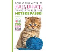 Carnet de mots de passe. Pour ne plus les oublier !: Répertoire alphabétique 200 fiches pour codes secrets et identifiants | Petit format | Chaton trop mignon