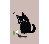 Carnet de notes Chat et Café renversé "Je en suis pas d'humeur ce matin" | 200 pages lignées | format 14,8 x 21,0: Carnet pour passionné(e) de chat mignon