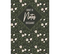 Carnet de Notes de l'Enseignant - Fleurs Vertes: Relevé de notes et de compétences pour prof | Format A5 | Cahier de cotes du professeur | Carnet de bord 70 pages | 35 élèves
