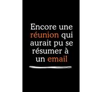 Carnet de notes "Encore une réunion qui aurait pu se résumer à un email": parfait pour une idée cadeau Noël pour le bureau et collègues, Secret Santa, carnet de notes humour pas cher