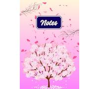 Carnet de Notes fleur, 200 Pages Numérotées, 6 X 9 Pouces, Cerisier, Simple et Polyvalent
