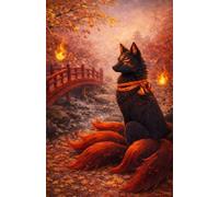 Carnet de notes Kitsune japonais - Esprit renard d’automne | Japanese Kitsune Notebook - Autumn Fox Journal