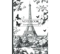 Carnet de notes - Notebook: Paris, Style toile de Jouy | 60 pages blanches avec lignes | Taille 6x9" (15,24 cm x 22,86 cm)