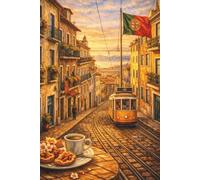 Carnet de notes - Portugal - tramway de Lisbonne: Carnet ligné 120 pages - format 6 x 9 pouces