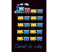 Carnet de notes Train: Cahier de train à larges lignes, cahier en papier ligné pour l'école, les étudiants, pour les enfants, les garçons, les filles, les amoureux du train: 120 pages lignées 6x9