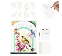 Carnet de Peinture à l'Aquarelle - Carnet Portable à Triple | Kit Aquarelle et Coloriage pour | Débutants Artistes Maison École Voyage Détente Anniversaire