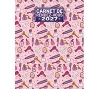 Carnet de rendez-vous 2027: 1 semaine sur 2 pages | horaires de 8h00 à 21h00 | Intervalle de 15 minutes | Agenda de rendez-vous pour salon | Format A4
