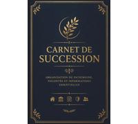 Carnet de Succession complet : en français À remplir - Préparer sa succession et son héritage Inventaire des biens, volontés et informations clés pour ... les démarches de vos proches| 135 pages