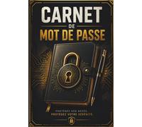 Carnet Identifiant et Mot de Passe Petit Format: Répertoire A-Z pour Identifiants, Emails et Sites Internet - Format 6x9 pouces - Intérieur noir Design Masculin - 108 pages - Idée cadeau