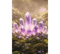 Carnet ligné - Nature & Amethyste - Format 6 x 9: Carnet ligné simple pour notes, idées et journaling