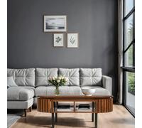 Carney Mango Wood Slatted Rectangular Coffee Table IH Design Brown One Size