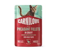 CARNILOVE Cat Pheasant Fillets Enriched with Raspberry Leaves in Gravy | Size: 24x85g