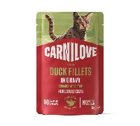 Carnilove Duck with Catnip Adult Cat Food Pouches - 24 x 85g