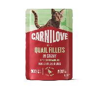 Carnilove Gravy Rich in Quail Enriched with Dandelion Wet Cat Food - 24 x 85g
