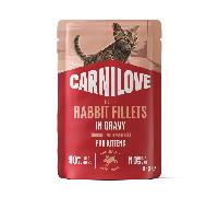 Carnilove Rich in Rabbit Gravy Enriched with Marigold Kitten Wet Cat Food - 24 x 85g