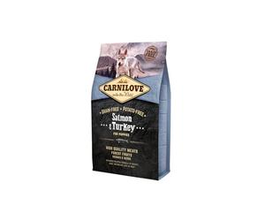 Carnilove Salmon & Turkey Dry Food for Puppies, Grain Free, Potato Free, Wild-Origin Meats, Contains Vitamins B3 and B6, for All Breed Sizes, 1.5 kg