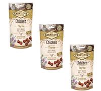 Carnilove Semi-Moist Chicken Enriched with Thyme | Pack of 3 | 3 x 50 g | Soft Chew Snack for Cats | Can Help Clean the Urinary Tract | Potato and Grain Free
