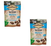Carnilove Soft Snack Garlic Sardines | Double Pack | 2 x 200g | Soft Snack for Dogs | To Support Skin and Coat Health | Grain-Free or Potato Free