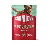 Carnilove Turkey and Pheasant with Raspberry Leaves Paté Wet Dog Food - 12 x 300g