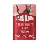 Carnilove Turkey Enriched with Valerian in Jelly Wet Cat Food - 24 x 85g