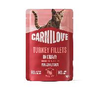 Carnilove Turkey Enriched with Valerian Wet Cat Food - 24 x 85g