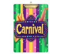 Carnival Beads Colorful Pattern mini clipboards Waterproof for Homework Pediatric Size 9 x 12.5 Tablas para escribir