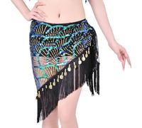 Carnival Belly Dance Performance Skirt Featuring Sequins Fringe And Detachable Waist Chain For Stage Show Costume Plus Size Dresses 60s Women Uk 60 S Fancy Dress Costumes Women'S