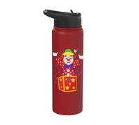 Carnival Clown Face Circus Costume Kids Men Women Carnivals Stainless Steel Insulated Water Bottle