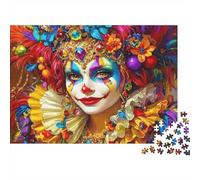 Carnival Clown Makeup 1000 Piece Jigsaw Puzzle for Family Concentration Training Secret Santa Gift Party Puzzle Game 100% Recycled 70x50cm/1000pcs