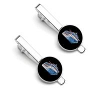 Carnival Cruise Ship Tie Clips for Men Classic Necktie Tie Bars Tie Pins for Wedding Business