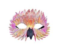 Carnival Delicate Bird Masquerade Carnival Half Face Owl Feather Face Graduation Party Decorations 2022 And (C, One Size)