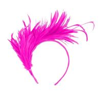 Carnival Feather Headband, Vintage 1920s Feathered Headpiece, 20s Fascinators Headdress for Women, Flower Feather Headwear, Decorative Hair Accessory for Cocktail Carnival Prom Tea Party (One Size)
