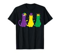 Carnival Festival Kitten Cat Lover New Orleans Mardi Gras T-Shirt