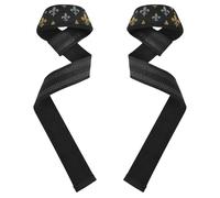 Carnival Fleur-de-lis Gold Silver Lift Straps 26" Neoprene Padded Wrist Wraps Gym for Weightlifting, Bodybuilding, Powerlifting, Strength Training