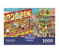 Carnival Game Booth Bonanza Wooden Jigsaw Puzzle Waterproof 1000 Piece Puzzles for Adults Fun Home Decoration