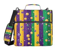 Carnival Jewelry Coin Floats 3 Ringing Zip Up Binder with Shoulder Strap & Handle Multi-Pocket Portfolios Portfolio Organizer Suitable for Middle School