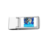 Carnival Love Between Men Women Slim Money Clip Stainless Holder Pocket Wallet