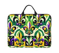 Carnival-Party-Fleur-De-Lis 14-Inch Laptop Case, Portable Laptop Computer Sleeve With Zipper Closure
