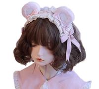 Carnival Party, Woman Taking a Photo Hair Band, Pleated Lace, Bear Ear Shape Headbands, Beautiful Headband for Adults, Teenagers, Plush Headbands for Women Washing Face,