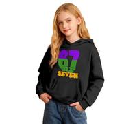 Carnival Print Girls Hooded Fleece Pullover Soft Playful Graphic Long Sleeve Casual Top for Kids Jumper Age 5 Gold Metallic Skirt Boys 8