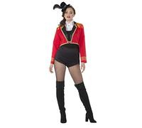 Carnival Ringmaster Ladies Fancy Dress Circus Lion Tamer Womens Adults Costume