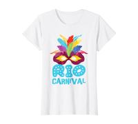 Carnival Rio de Janeiro Celebration Brazil Carnival Mask Value Graphic T-Shirt