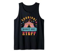 Carnival Staff Admit One Circus Tent Ticket Fairground Tank Top