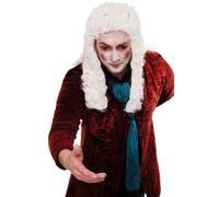 Carnival Wig Aristocracy Baroque Renaissance Judge Lord White WIG002-P60