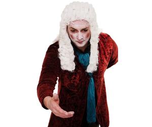 Carnival Wig Aristocracy Baroque Renaissance Judge Lord White WIG002-P60