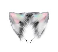 Carnivals Rainbow Color Cat Ear Hair Hoop Woman Headband Makeup Headband for Easter Halloween Cosplay Hair Accessories