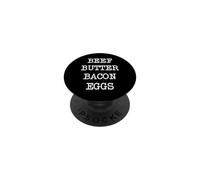 Carnivore beef butter bacon eggs meat eater diet meat keto PopSockets Adhesive PopGrip
