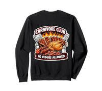 Carnivore Club No Veggies Allowed Funny Meat Eater Fan Joke Sweatshirt