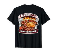 Carnivore Club No Veggies Allowed Funny Meat Eater Fan Joke T-Shirt
